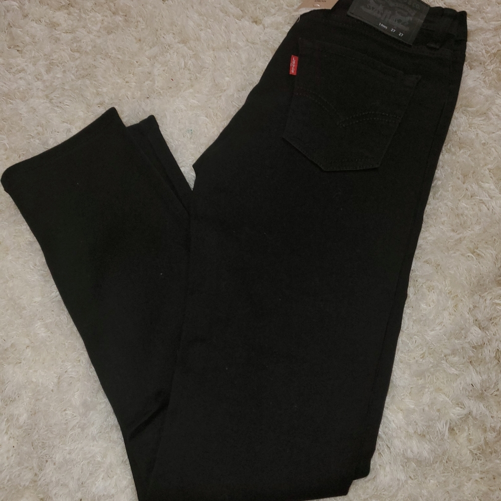 Girls Black Levi Skinny Jeans